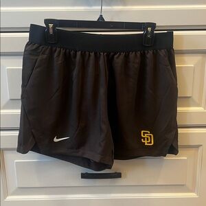 NWT Nike Womens San Diego Padres Performance Shorts Dri Fit W/ Pockets Size M
